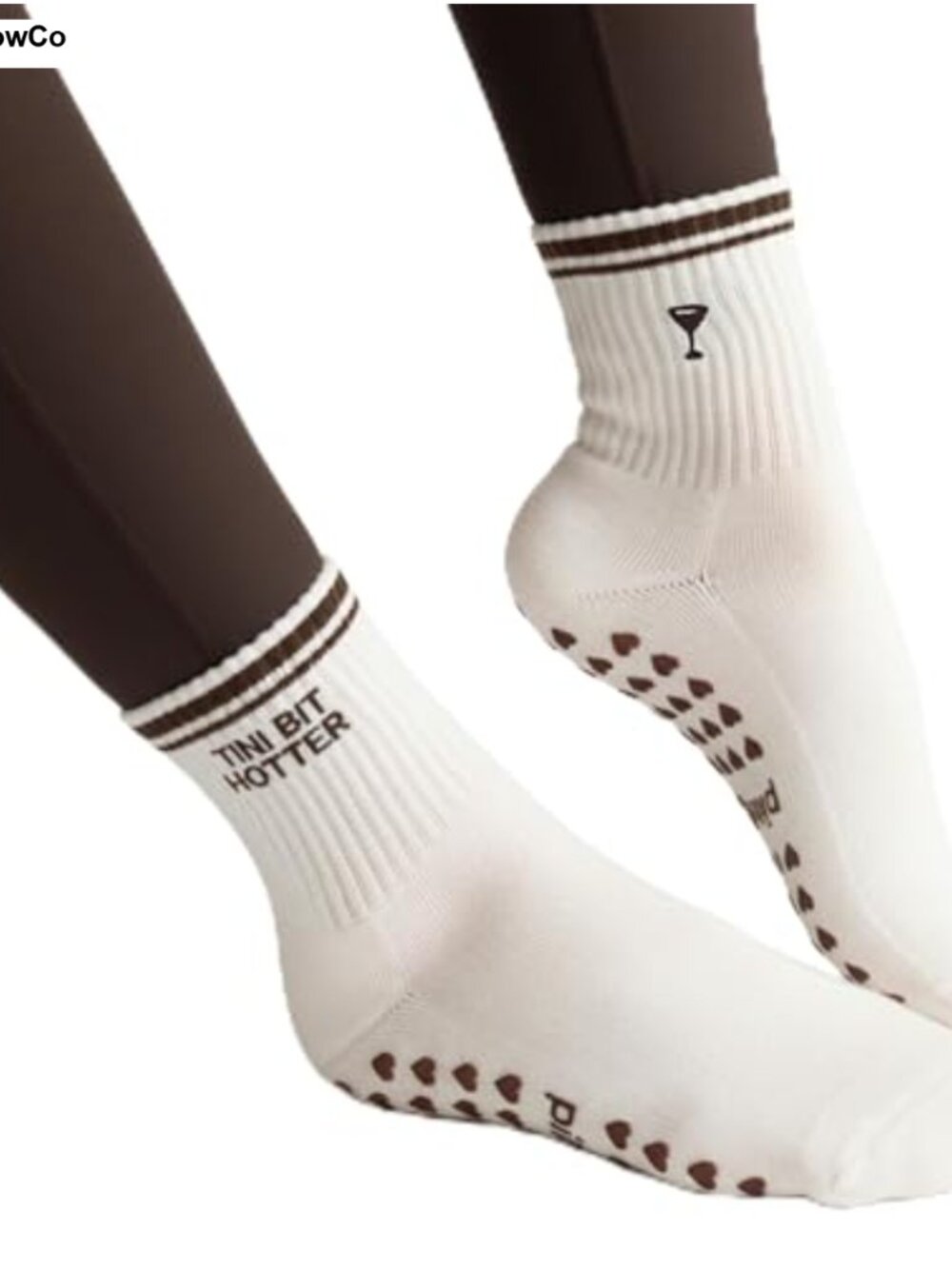 Crew Grip Socks Non Slip for Pilates & Barre Cotton Blend